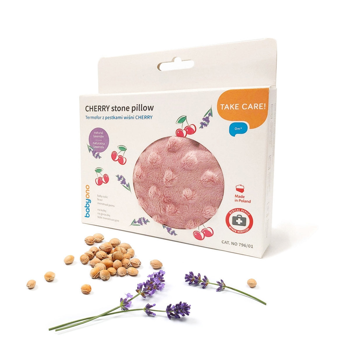 Babyono Bolsa anticólico de semillas con huesos de cereza