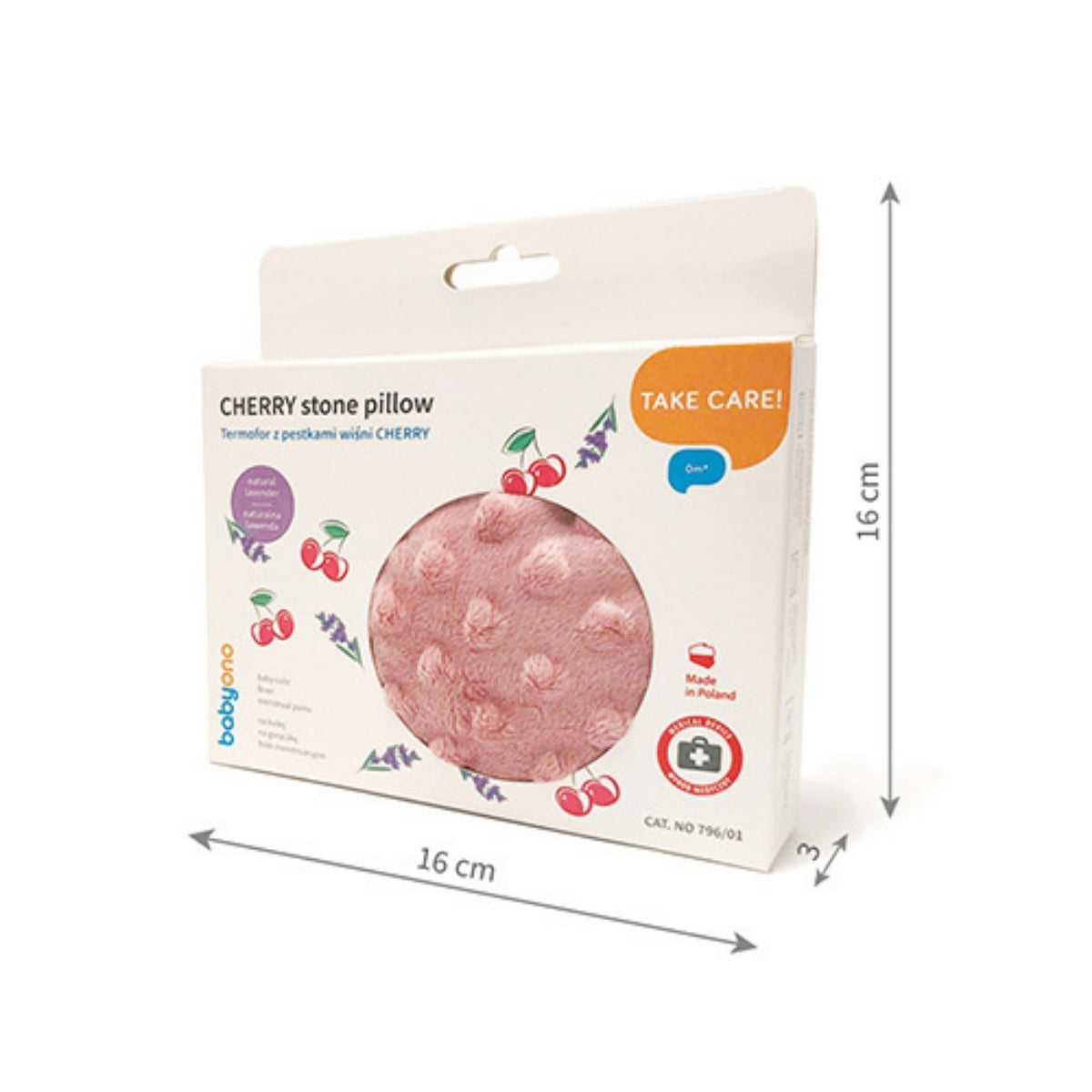 Babyono Bolsa anticólico de semillas con huesos de cereza