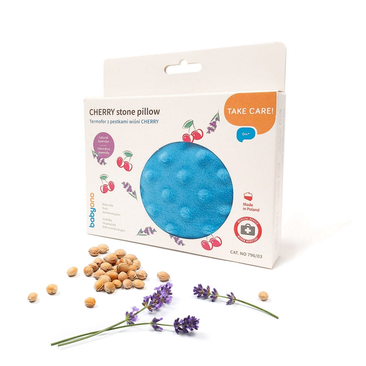 Babyono Bolsa anticólico de semillas con huesos de cereza