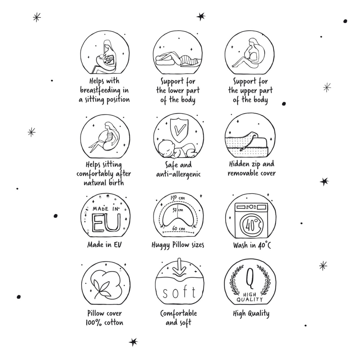 Basic Cojín de lactancia Huggy