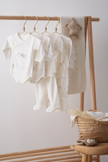 Noe conjunto jubón y ranita primera puesta