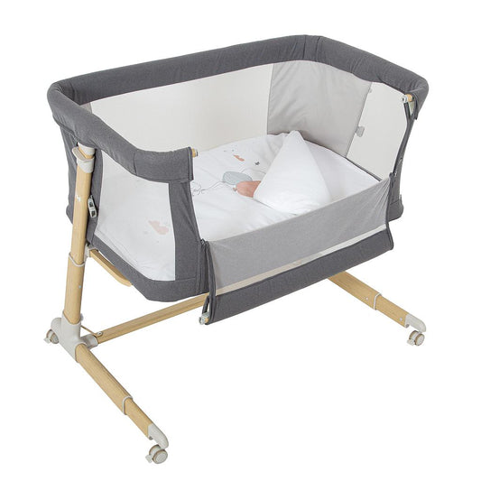 Jolie minicuna colecho efecto madera con funda nórdica