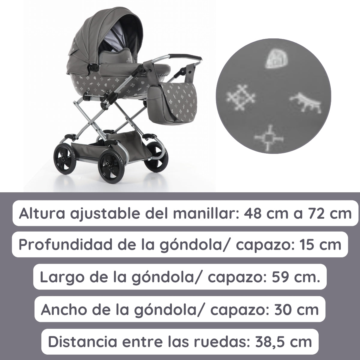 Junama Carro de muñecas Imperial