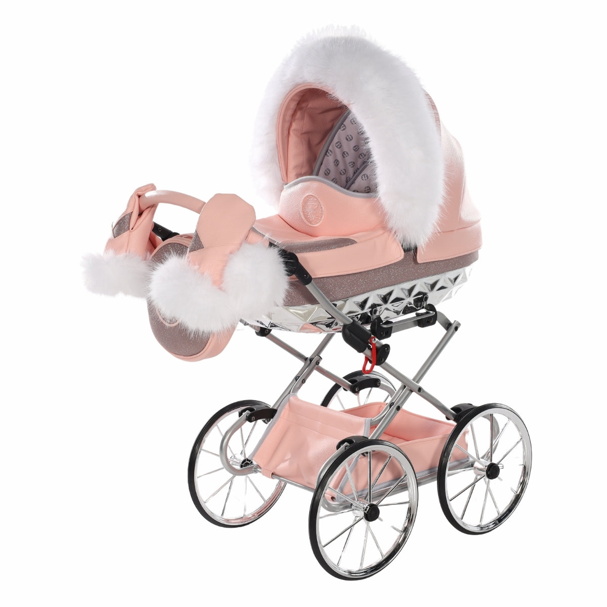 Junama Carro de muñecas Hand Craft Glitter Satin