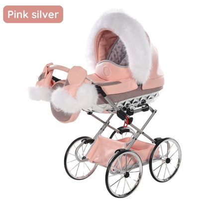 Junama Carro de muñecas Hand Craft Glitter Satin