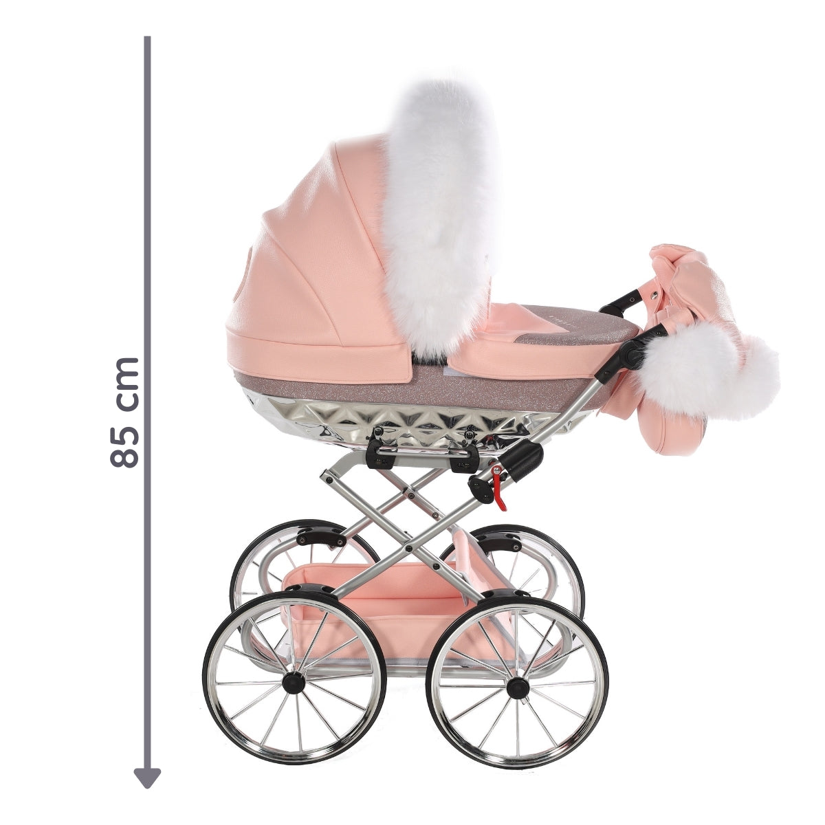 Junama Carro de muñecas Hand Craft Glitter Satin