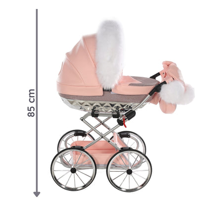 Junama Carro de muñecas Hand Craft Glitter Satin
