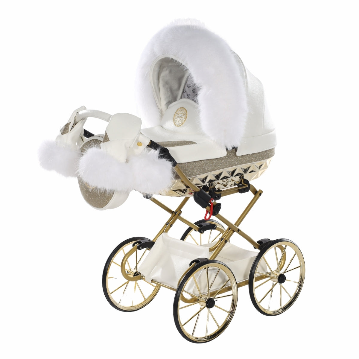 Junama Carro de muñecas Hand Craft Glitter Satin