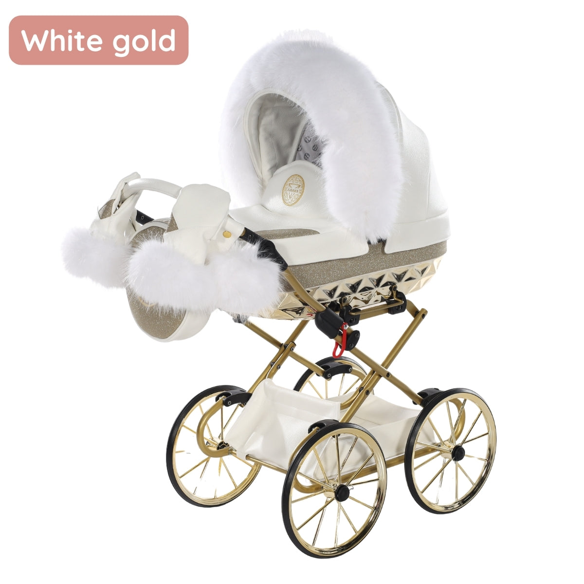 Junama Carro de muñecas Hand Craft Glitter Satin