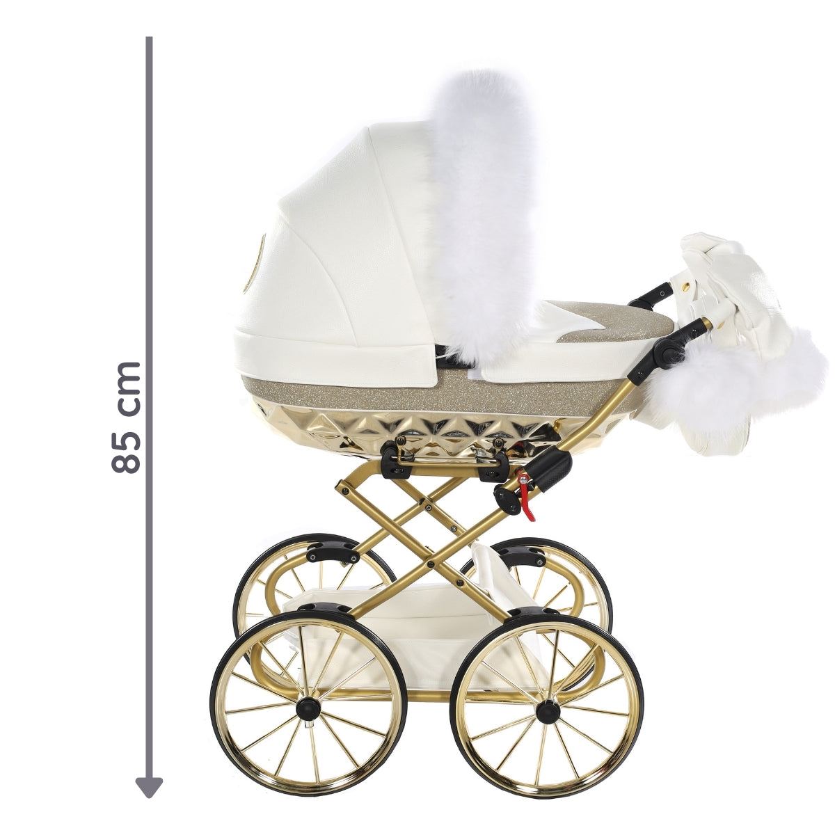 Junama Carro de muñecas Hand Craft Glitter Satin