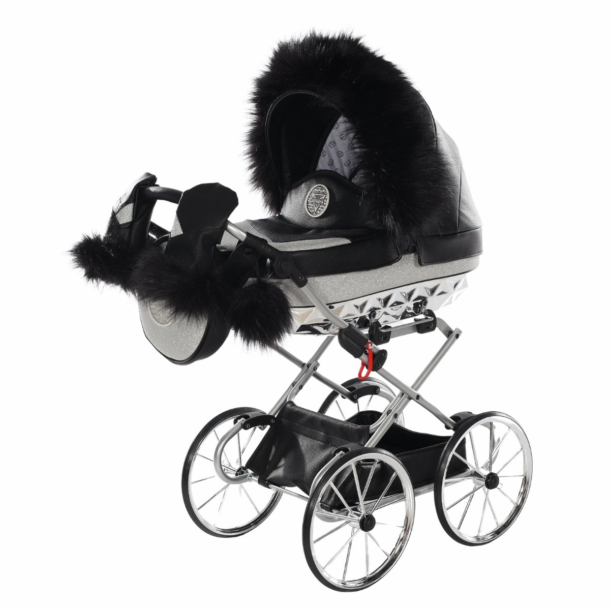 Junama Carro de muñecas Hand Craft Glitter Satin