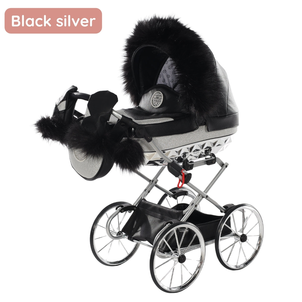 Junama Carro de muñecas Hand Craft Glitter Satin