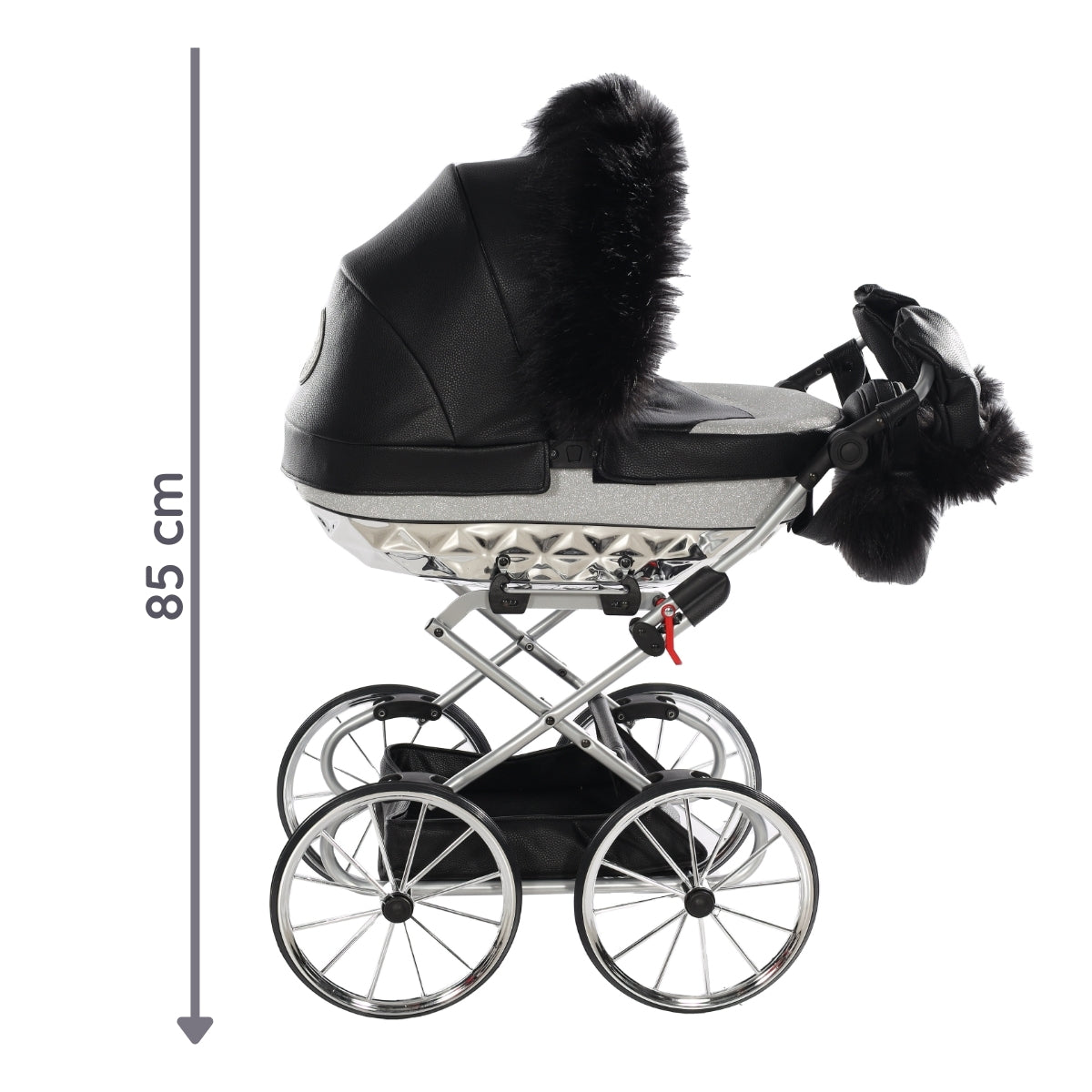 Junama Carro de muñecas Hand Craft Glitter Satin