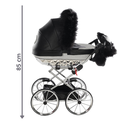 Junama Carro de muñecas Hand Craft Glitter Satin