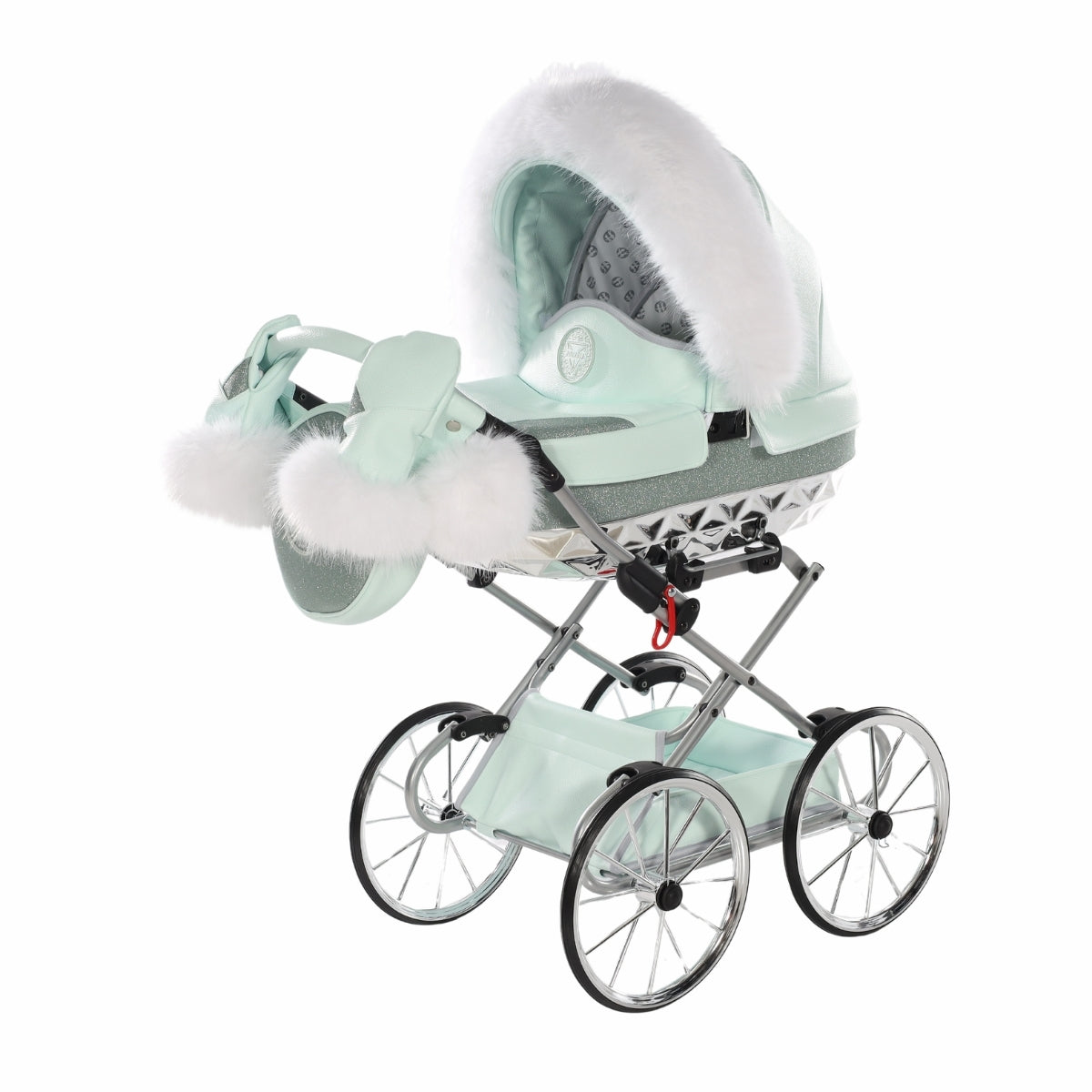 Junama Carro de muñecas Hand Craft Glitter Satin