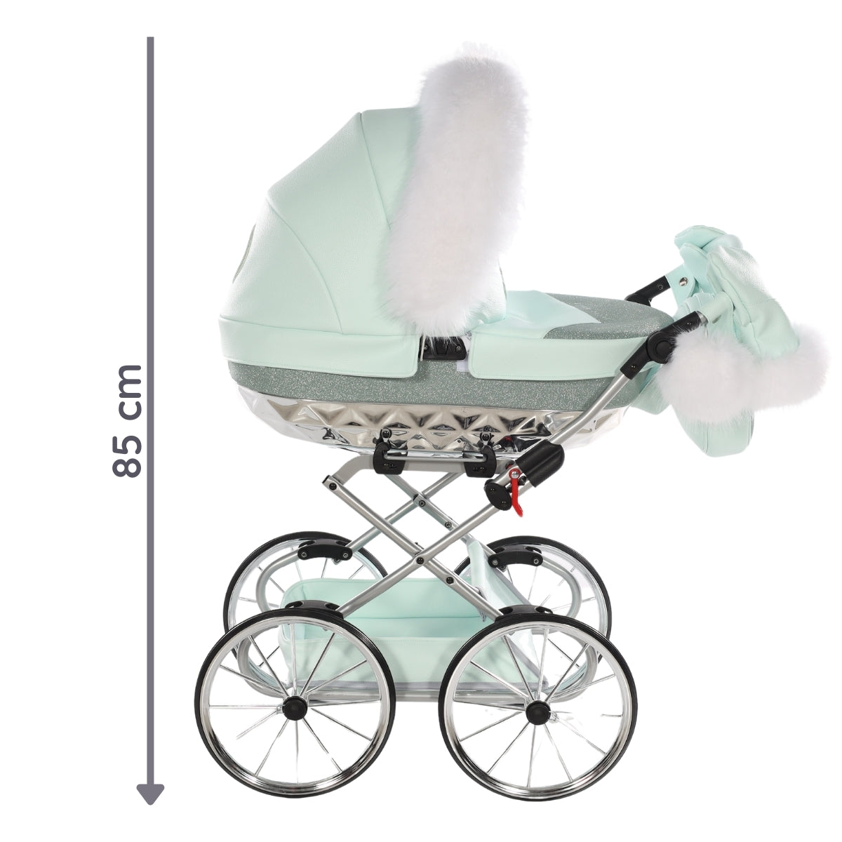 Junama Carro de muñecas Hand Craft Glitter Satin