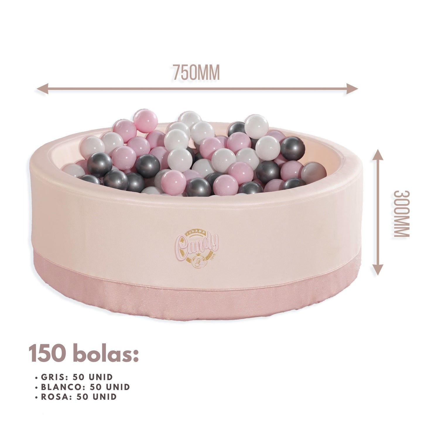Junama Piscina de bolas polipiel Candy