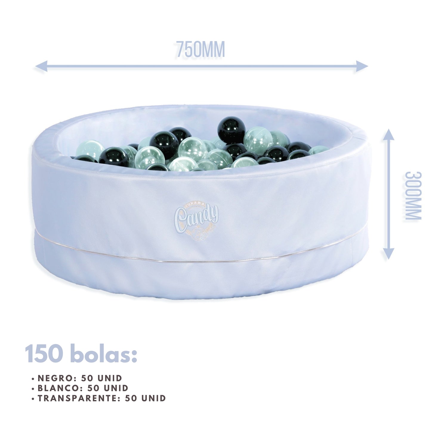 Junama Piscina de bolas polipiel Candy