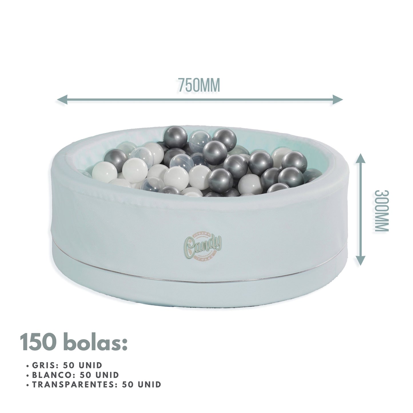 Junama Piscina de bolas polipiel Candy