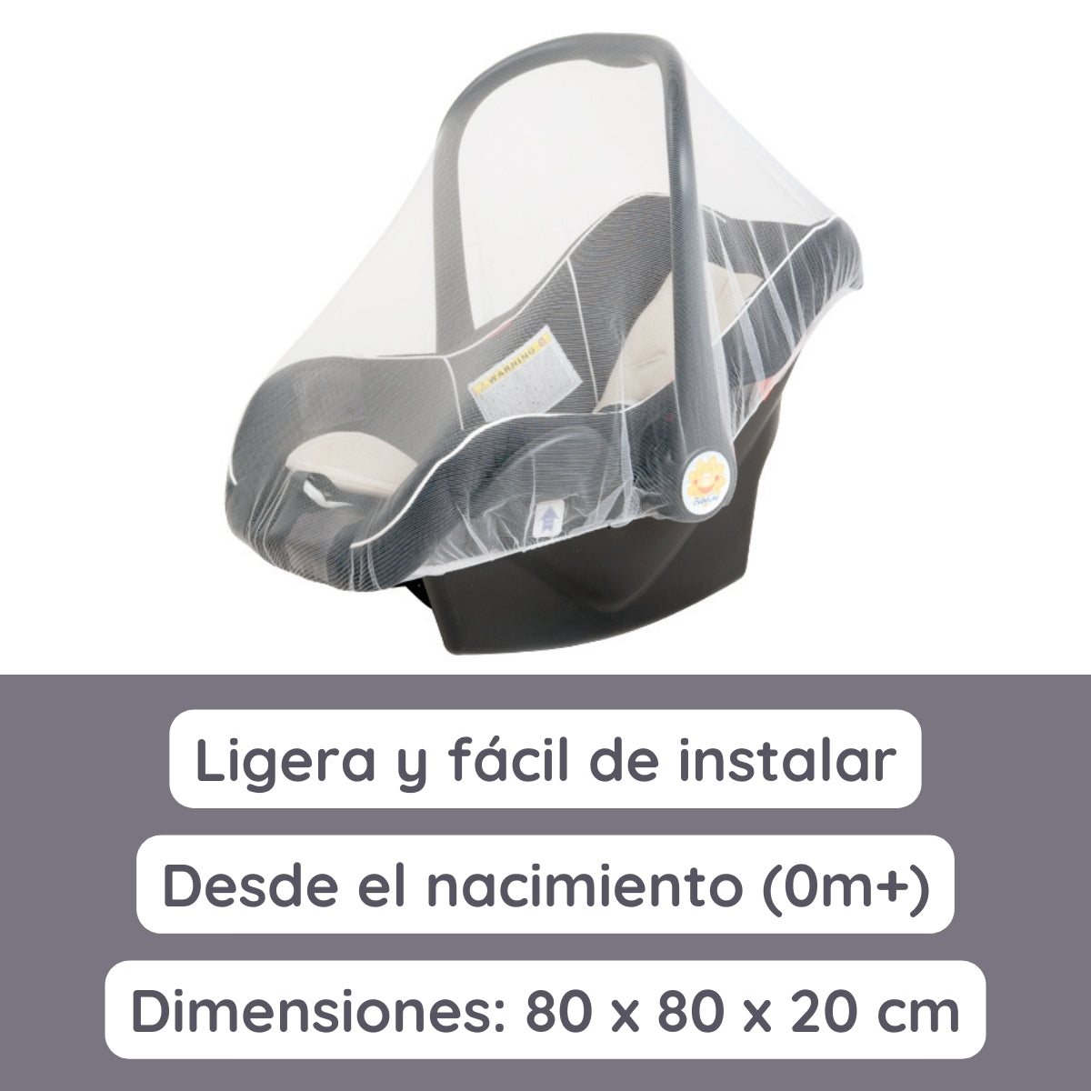 Babyono Mosquitera universal para portabebé /grupo 0+