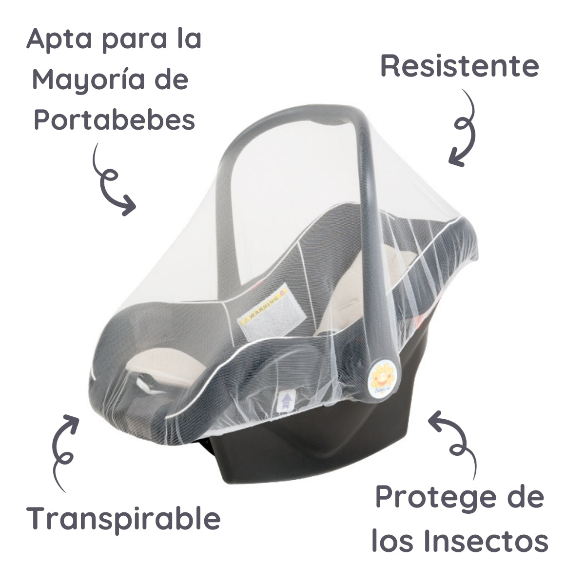 Babyono Mosquitera universal para portabebé /grupo 0+