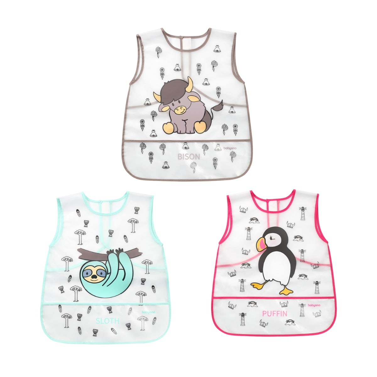 Babyono Babero baby 38x45 cm T-L CREATIVE BABY - surtido
