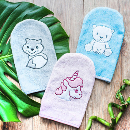 Babyono Manopla de bamboo y algodón para bebés