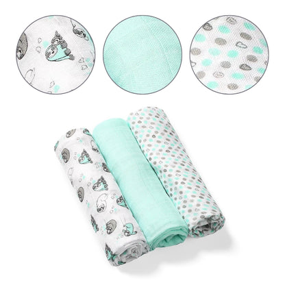 Babyono Pack 3 muselinas Basic bambú organico 70x70 cm