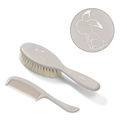 Babyono Set Cepillo y Peine con cerdas naturales extra suaves