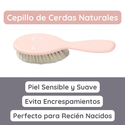 Babyono Set Cepillo y Peine con cerdas naturales extra suaves
