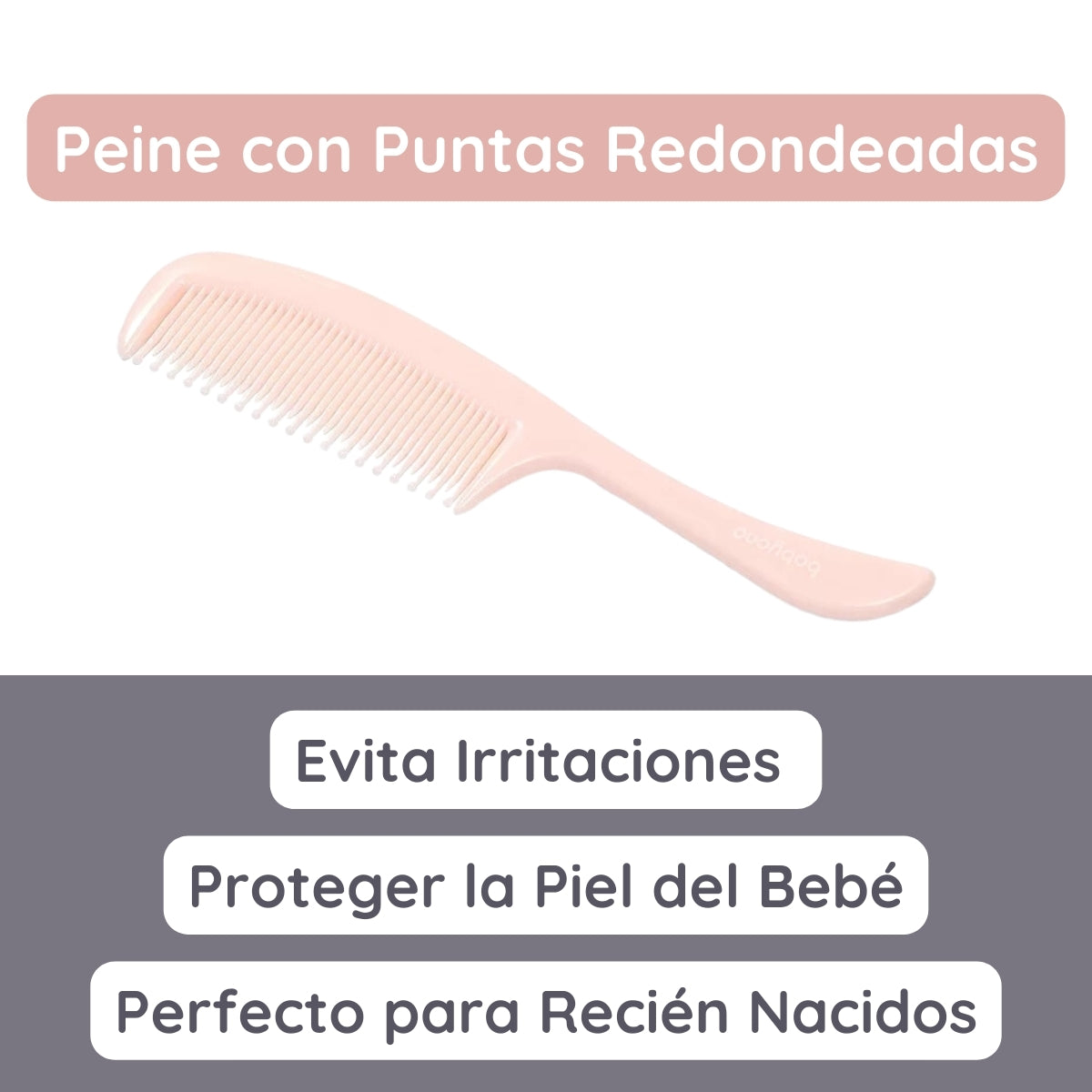 Babyono Set Cepillo y Peine con cerdas naturales extra suaves