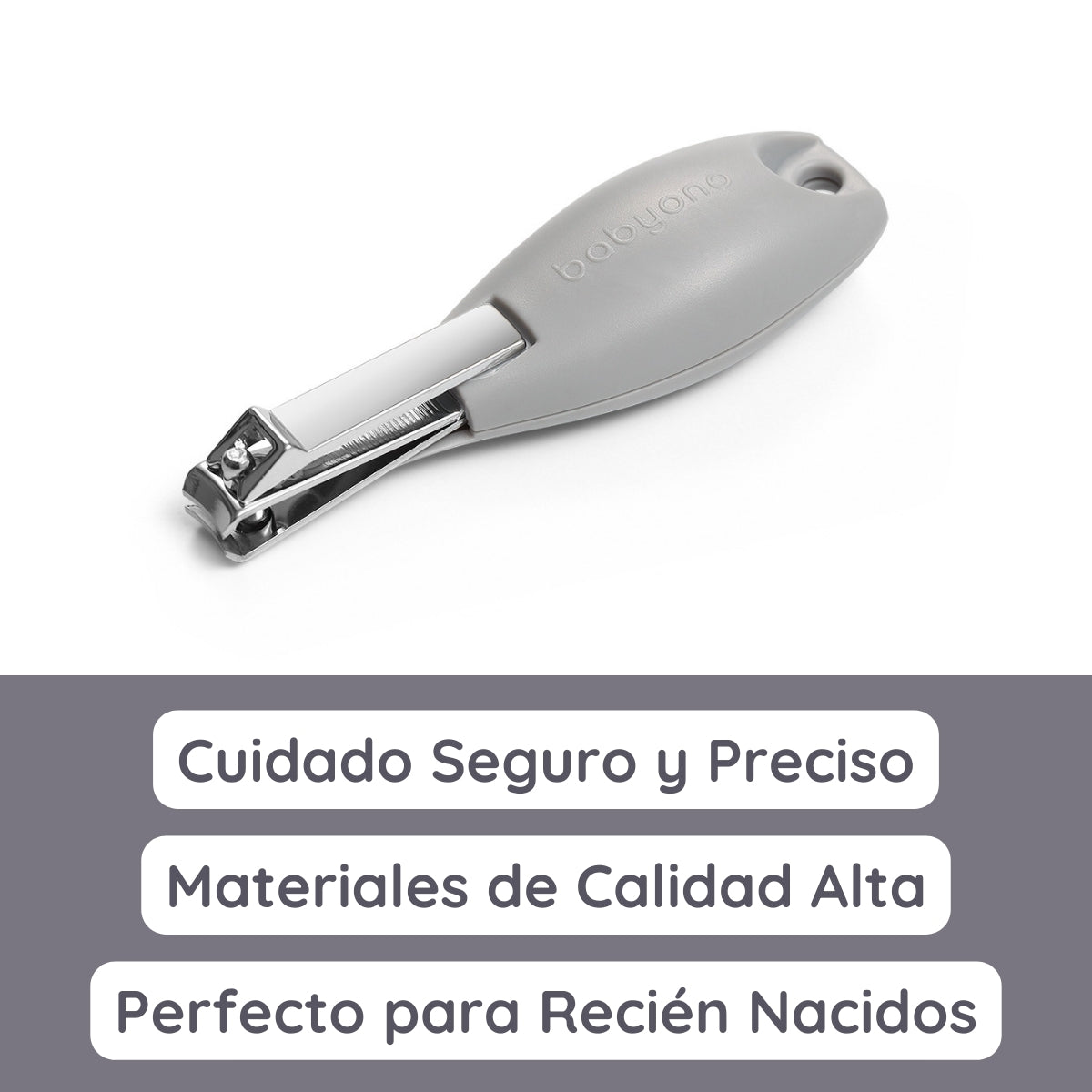 Babyono Cortauñas para bebés mango ergonómico