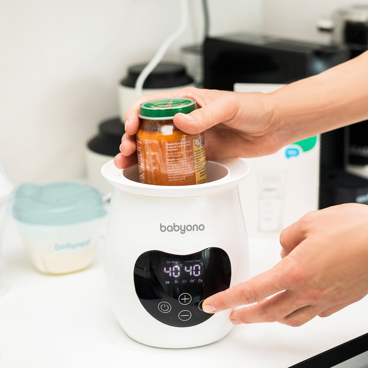 Babyono Calienta biberones y esterilizador Honey NATURAL NURSING
