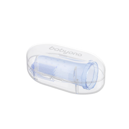 Babyono Cepillo dedal de silicona con estuche