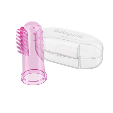 Babyono Cepillo dedal de silicona con estuche