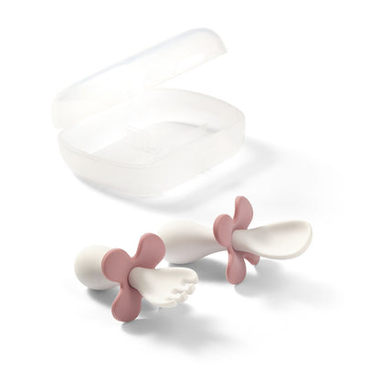 Babyono Set de cubiertos ergonomicos para bebé con estuche