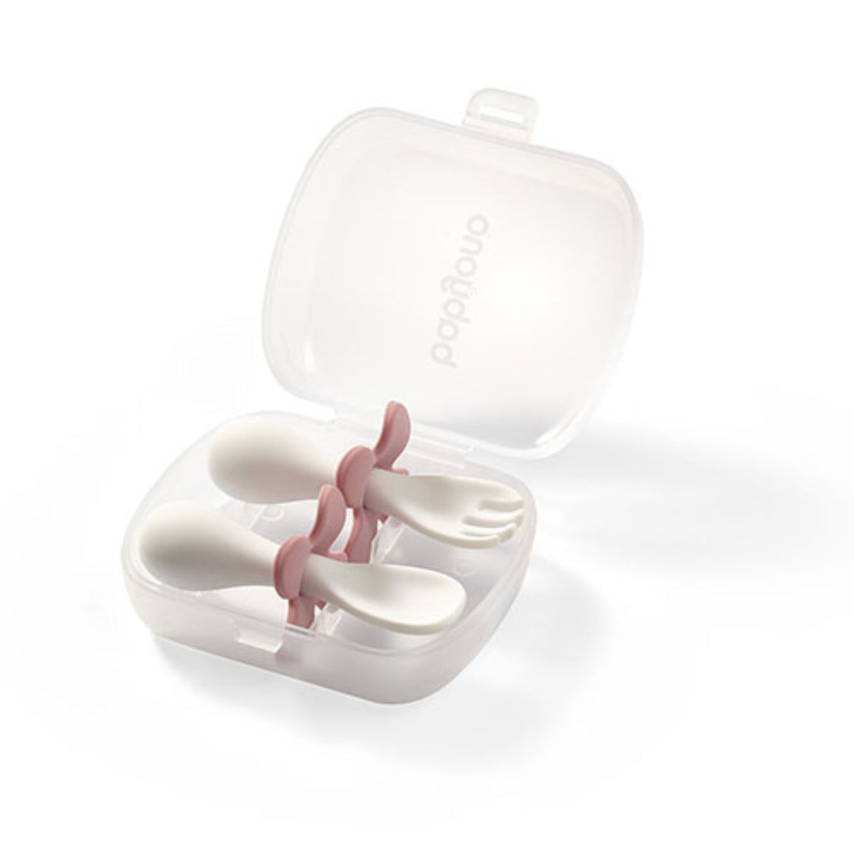 Babyono Set de cubiertos ergonomicos para bebé con estuche