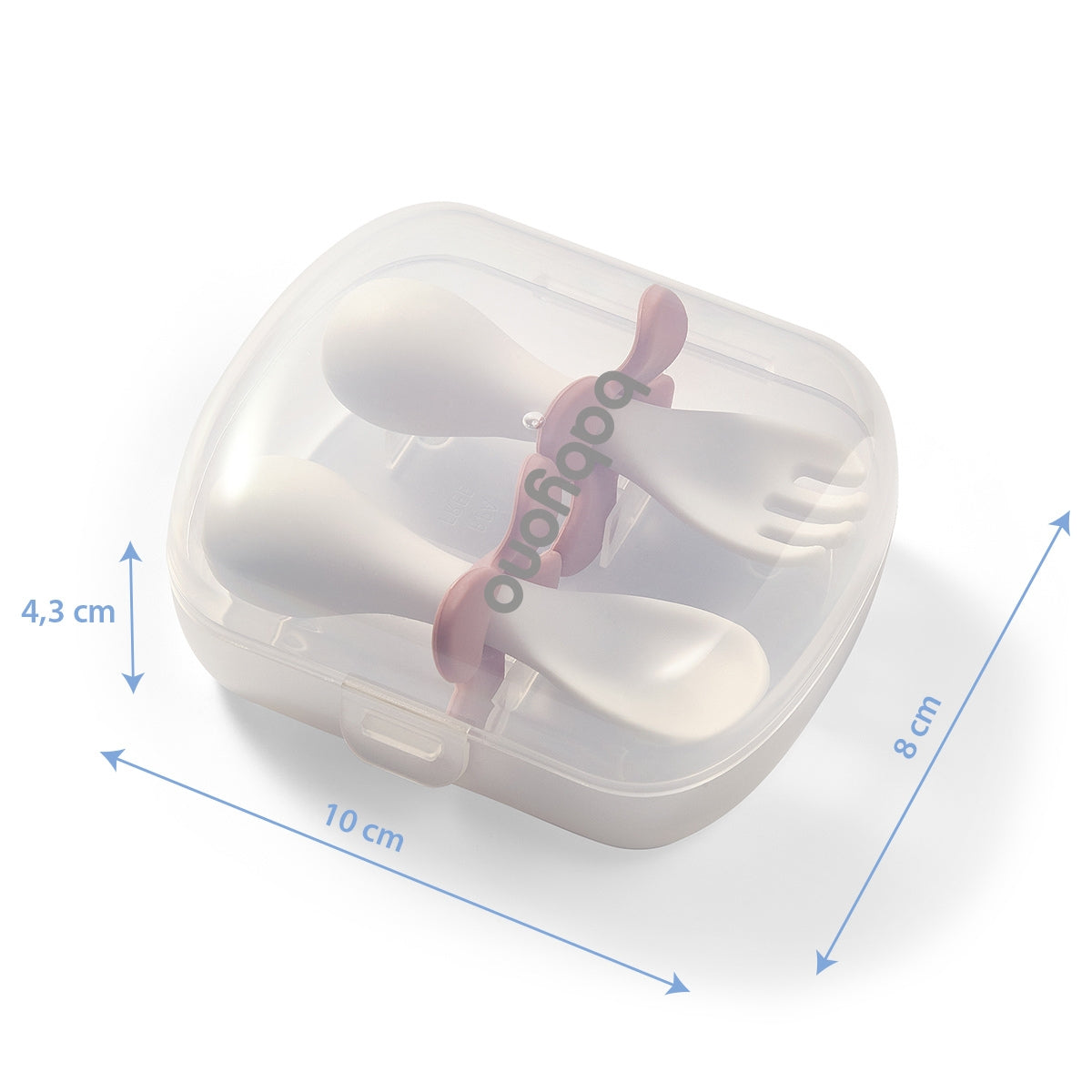 Babyono Set de cubiertos ergonomicos para bebé con estuche