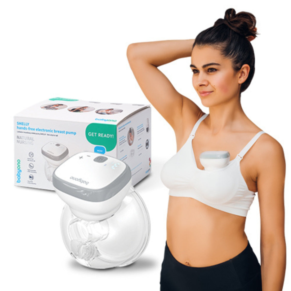 Babyono Sacaleches eléctrico Shelly manos libres 150ml