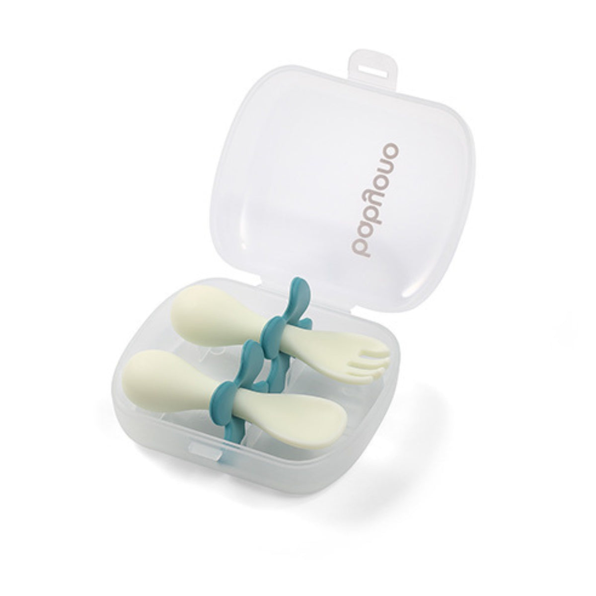 Babyono Set de cubiertos ergonomicos para bebé con estuche