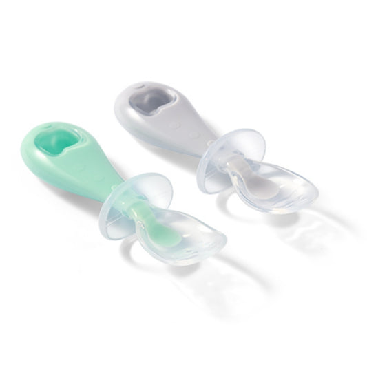 Babyono Set 2 cucharas de silicona de seguridad