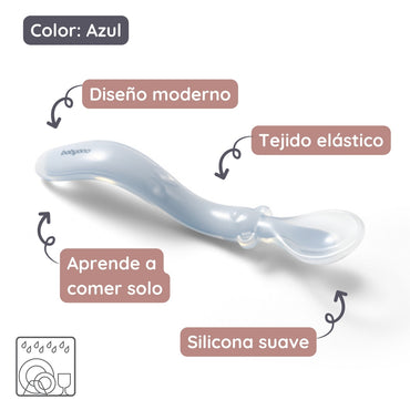 Babyono Cuchara de Silicona Flexible para bebés