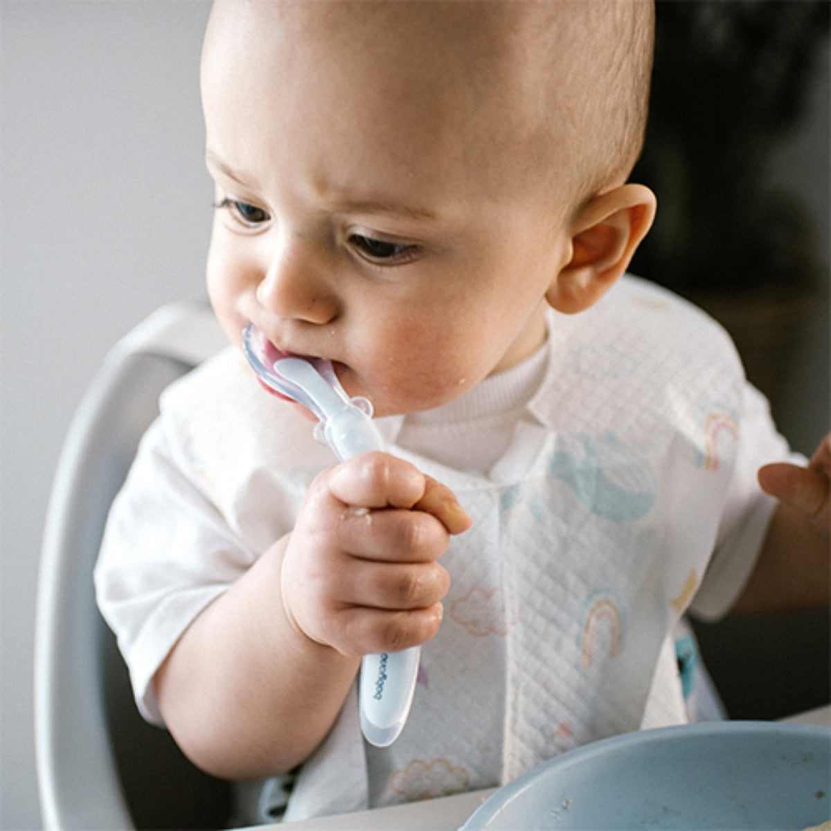 Babyono Cuchara de Silicona Flexible para bebés