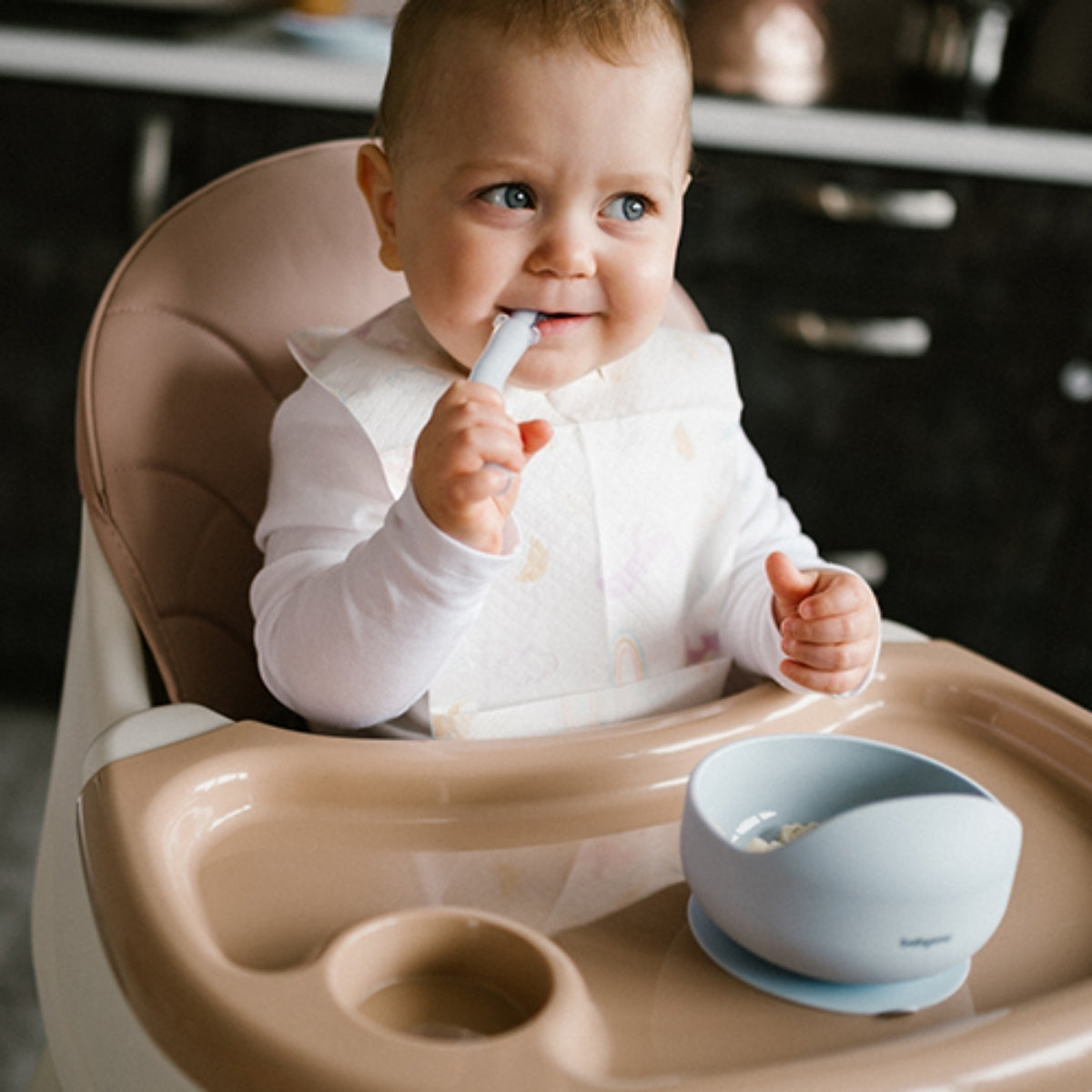 Babyono Cuchara de Silicona Flexible para bebés