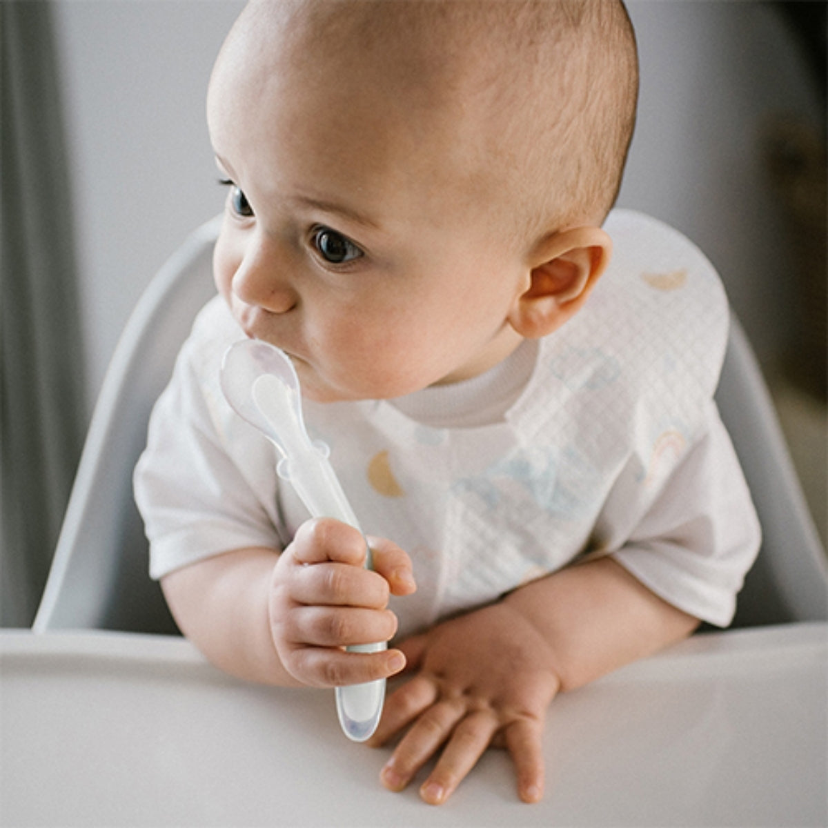 Babyono Cuchara de Silicona Flexible para bebés