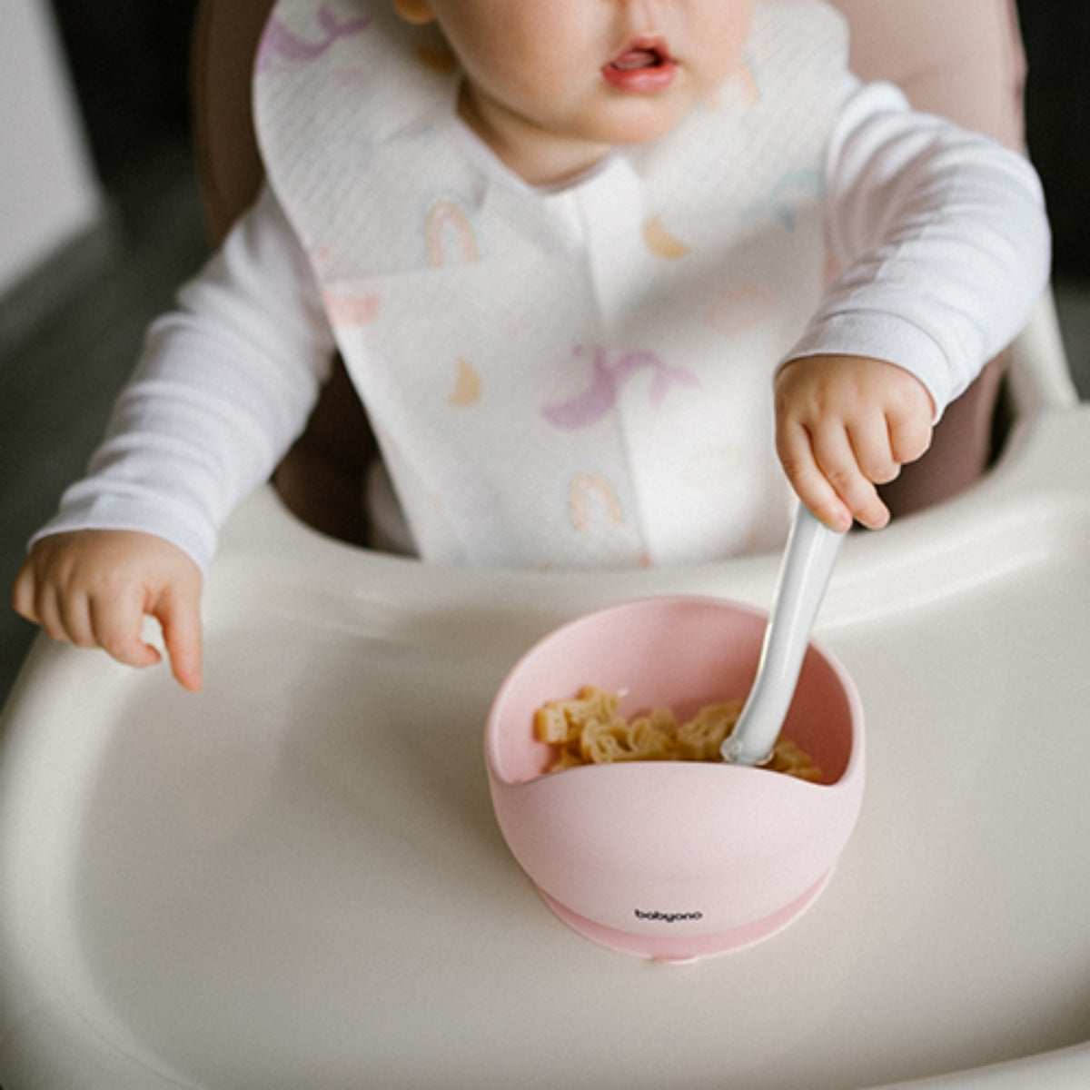 Babyono Cuchara de Silicona Flexible para bebés