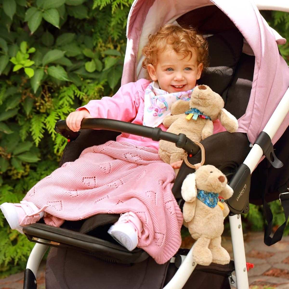 Babyono Manta natural para bebé corazones 100% Bambú