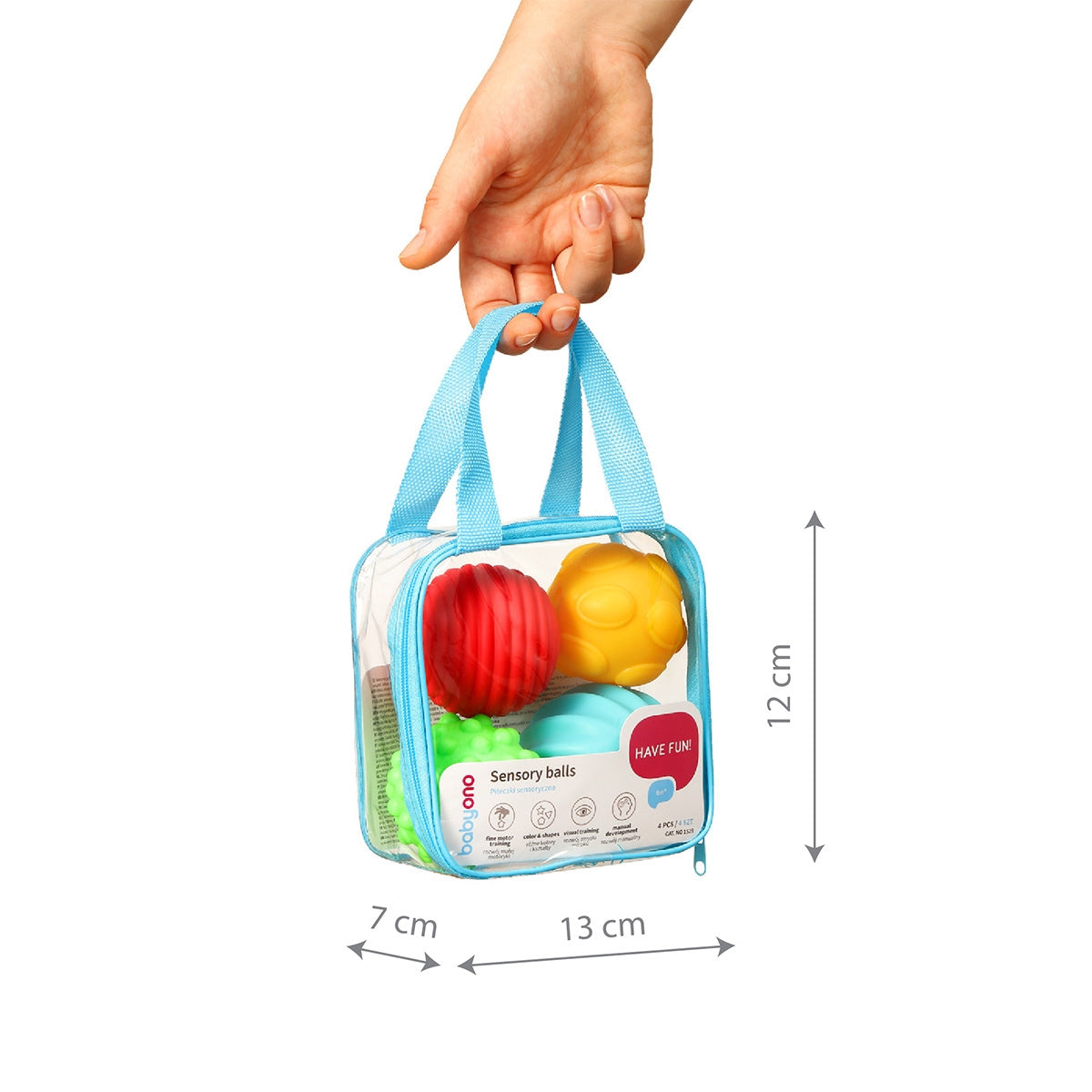 Babyono Pelotas sensoriales formas y texturas pack 4 unidades