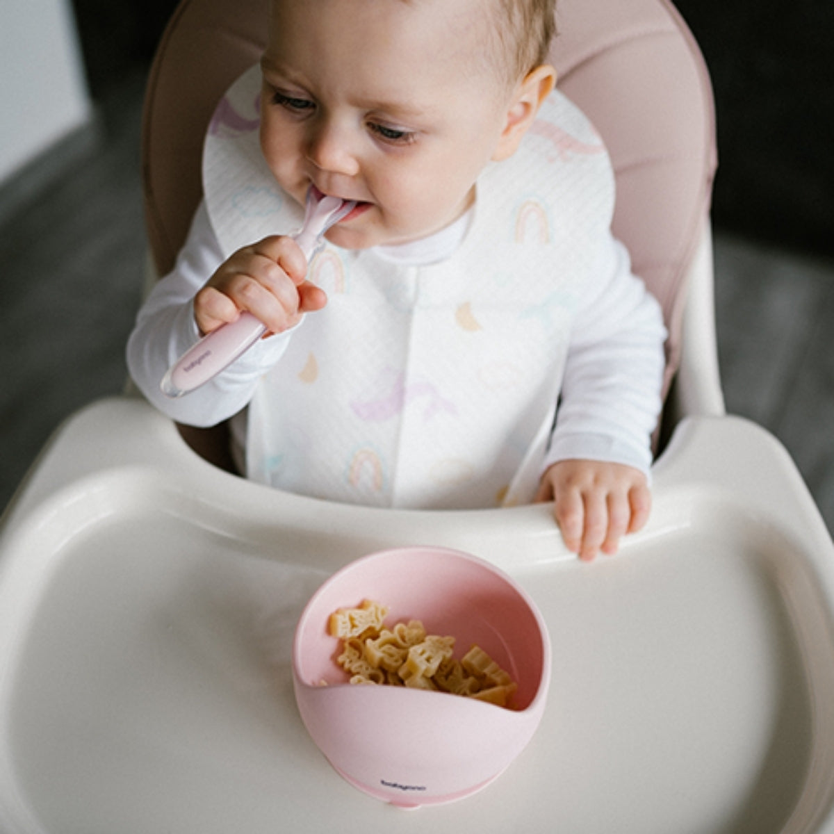 Babyono Cuchara de Silicona Flexible para bebés