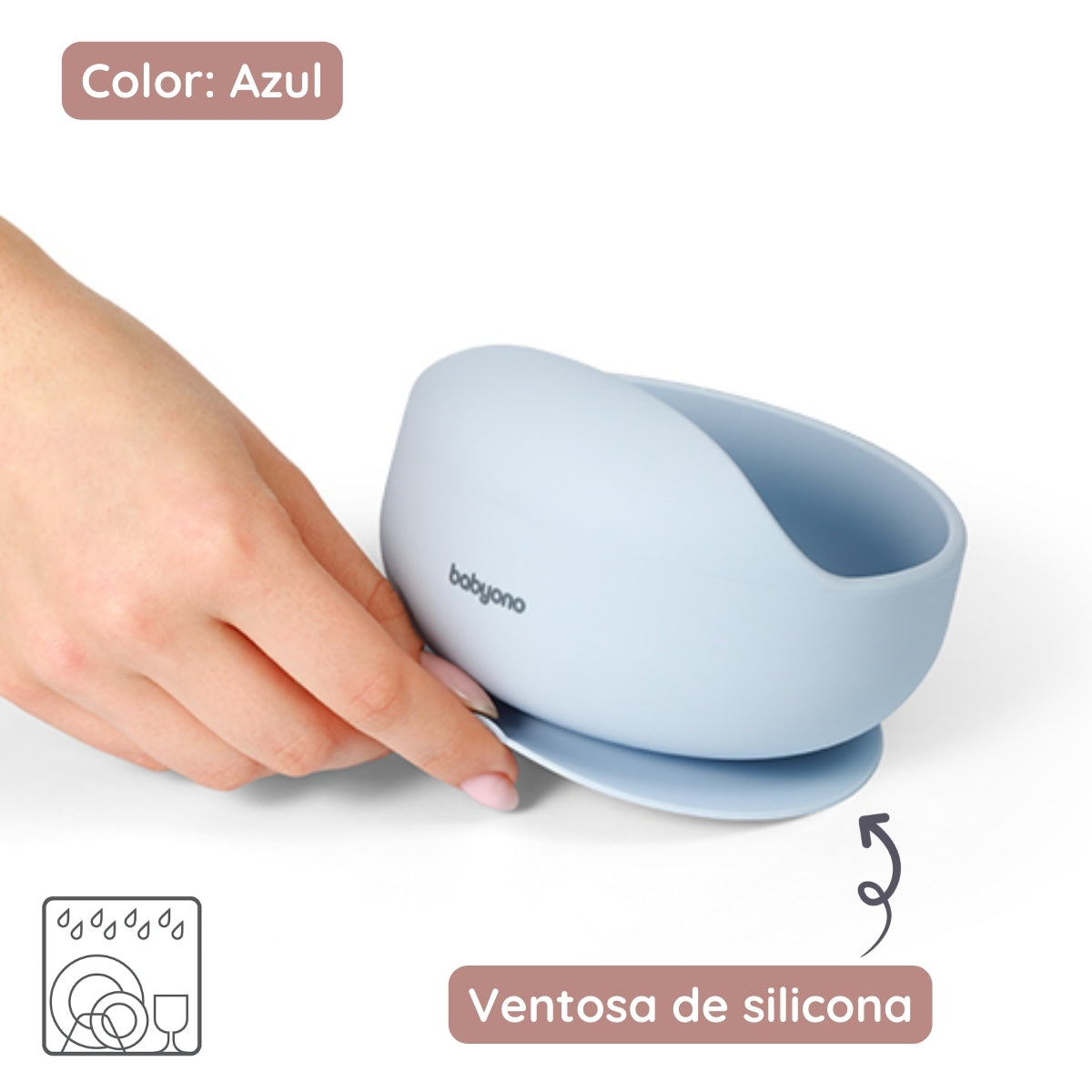 Babyono Bowl silicona con ventosa para bebés